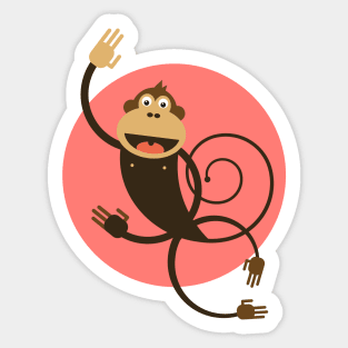 Animals in the nursery - monkey Sticker